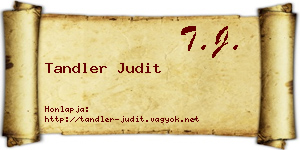 Tandler Judit névjegykártya